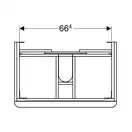 Тумба под раковину Geberit Smyle Square 73,4 см, орех тёмный (500.353.JR.1)