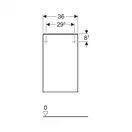 Шкафчик с одной дверцей, петли справа 36 х 32,6 х h60 см Geberit Smyle Square (500.359.JK.1)