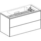 Шафка з умивальником Geberit ONE, 2 ящики, з укороченим вильотом, чорний горіх/натуральний шпон (500.385.00.1/500.395.01.1) (500.385.00.1_500.395.01.1)