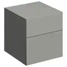 Шкафчик Geberit Xeno², с двумя выдвижными ящиками 450 х 462 см, серый матовый (500.504.00.1) фото 1 Aquada.com.ua