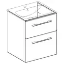 Тумба под раковину Geberit Selnova Square, slim rim 55 см, орех тёмный 501.202.00.1