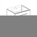 Тумба под раковину Geberit Selnova Square, slim rim 60 см, белый глянцевый 501.204.00.1