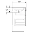 Тумба под раковину Geberit Selnova Square, slim rim 60 см, лава матовая 501.205.00.1