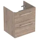 Тумба под раковину Geberit Selnova Square, slim rim 60 см, орех тёмный 501.206.00.1