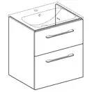 Тумба под раковину Geberit Selnova Square, slim rim 60 см, орех тёмный 501.206.00.1