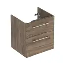Тумба под раковину Geberit Selnova Square, slim rim 60 см, орех тёмный 501.206.00.1