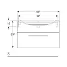 Тумба под раковину Geberit Selnova Square, slim rim 100 см, белый глянцевый 501.212.00.1