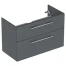 Тумба под раковину Geberit Selnova Square, slim rim 100 см, лава матовая 501.213.00.1