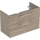 Тумба под раковину Geberit Selnova Square, slim rim 100 см, орех тёмный 501.214.00.1