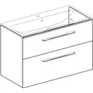 Тумба под раковину Geberit Selnova Square, slim rim 100 см, орех тёмный 501.214.00.1