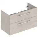 Тумба под раковину Geberit Selnova Square, slim rim 100 см, орех светлый 501.215.00.1