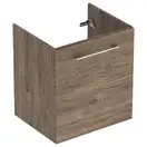 Тумба под раковину Geberit Selnova Square slim rim 58,8 см, орех матовый (501.222.00.1)