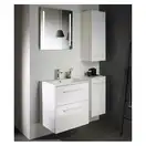 Geberit SELNOVA Square комплект: умывальник встроенный Slim Rim, с тумбой 58,8*50,2см, с 2мя ящиками, цвет белый глянец (501.236.00.1)