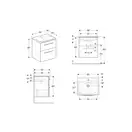 Geberit SELNOVA Square комплект: умывальник встроенный Slim Rim, с тумбой 58,8*50,2см, с 2мя ящиками, цвет белый глянец (501.236.00.1)