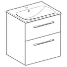 Тумба с раковиной Geberit Selnova Square slim rim 60 см, лава матовая (501.237.00.1)