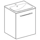 Тумба с раковиной Geberit Selnova Square slim rim 55 см, орех светлый (501.251.00.1)