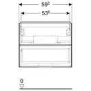 Тумба подвесная Geberit One 60 х 47 х h50,4 см, цвет - белый матовый 505.261.00.2