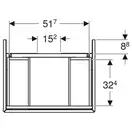 Тумба подвесная Geberit One 60 х 47 х h50,4 см, цвет - чёрный матовый 505.261.00.8