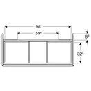 Тумба подвесная Geberit One 105 х 47 х h50,4 см, цвет - белый глянцевый 505.264.00.1