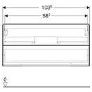Тумба подвесная Geberit One 105 х 47 х h50,4 см, цвет - песочно-серый глянцевый 505.264.00.4