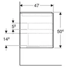 Тумба подвесная Geberit One 120 х 47 х h50,4 см, цвет - белый матовый 505.265.00.2