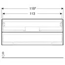 Тумба подвесная Geberit One 120 х 47 х h50,4 см, цвет - лава матовая 505.265.00.3