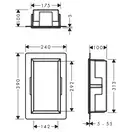 Настенная ниша со встроенной рамой Hansgrohe XtraStoris Original 30 x 15 x 10 см, нержавеющая сталь (56057800) фото 2 Aquada.com.ua