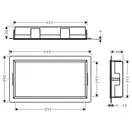 Настенная ниша со встроенной рамой Hansgrohe XtraStoris Original 30 x 60 x 10 см, белый матовый (56064700) фото 2 Aquada.com.ua