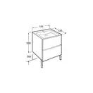 Тумба з умивальником Roca Cube 55 см, білий глянцевий (A85119A806)