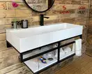 Snail Тумба «Флорес» з умивальником «Флорида»/камінь Ніч B220 (1015LOFT168/2cB220)