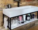 Snail Тумба «Мідуей» з умивальником «Флорида»/камінь Оранж Т209 (1015LOFT168/3cT209)