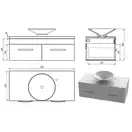 Snail Тумба «Венера» з умивальником «Оріон» Бордо Н200 (1200KM121H200)
