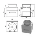 Snail Тумба «Адель» з умивальником «Сакура» Льняний Т309 (500КМ177T309)