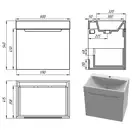 Snail Тумба «Віола» з умивальником «Гранд» Гранат T102 (6001КМ148T102)