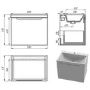 Snail Тумба «Віола» з умивальником «Богема» А601М Мусон МАТ (6001КМ156A601M)