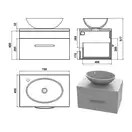 Snail Тумба «Мадлен» з умивальником «Фієста» Чорний А200 (700КМ174A200)