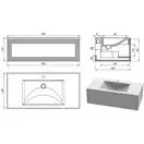 Snail Тумба «Глорія» з умивальником «Орфей» А801М Сапфір МАТ (990КМ165A801M)
