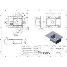 MIRAGGIO Кухонная мойка BODRUM 650 черная (0000007)