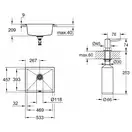 Набор Grohe мойка кухонная K700 31654AT0 + дозатор для моющего средства Contemporary 40536000 (31654AT040536000)