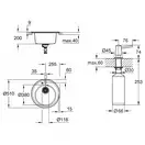 Набор Grohe мойка кухонная K200 31656AP0 + дозатор для моющего средства Contemporary 40536000 (31656AP040536000)