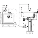 Кухонна мийка Hansgrohe C51 C51-F450-01 Sink combi 560x510 зі змішувачем Select, Сhrome (43212000)
