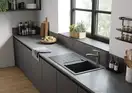 Мийка для кухні Hansgrohe S52 S520-F345, чорний сірий камінь 43356290