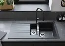Кухонна мийка з автоматичним зливним гарнітуром Hansgrohe S520-F530, чорний графіт 43357170