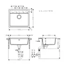 Мийка для кухні Hansgrohe S52 S520-F510, чорний графіт 43359170