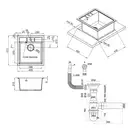 Lidz COL-06 Кухонна мийка, штучний камінь (LIDZCOL06460515200)