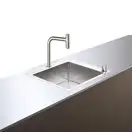 Кухонна мийка Hansgrohe C71 C71-F450-06 Sink combi 550x500 зі змішувачем, stainless steel (43201800)