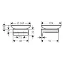 Мыльница подвесная Hansgrohe AddStoris, матовая бронза/стекло матовое (41746140) фото 2 Aquada.com.ua