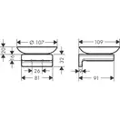 Мильниця підвісна Hansgrohe AddStoris, Brushed Black (41746340)