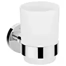 Набор аксессуаров 5-в1 Hansgrohe Logis (цвет - хром/стекло матовое, белое) (10002319) фото 4 Aquada.com.ua