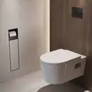 Вбудований тримач для йоржика та туалетного паперу Hansgrohe XtraStoris Rock, колір - Matt Black  56062670